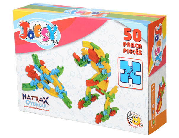 MATRAX Joesy Eğitici Blok Oyunu 50 Parça Karton Kutu