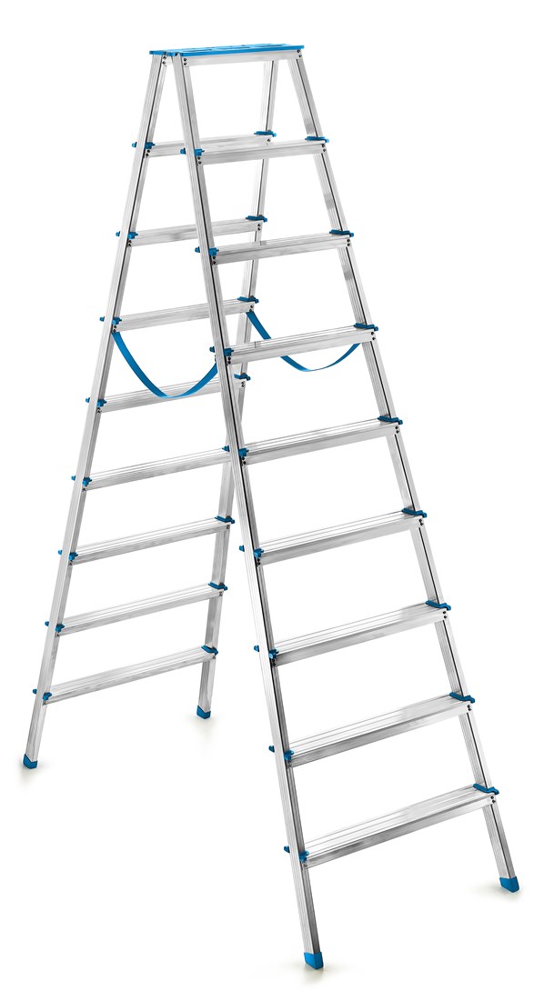 Perilla Alüminyum Çift Çıkışlı Dokuz Basamaklı Merdiven 205 cm